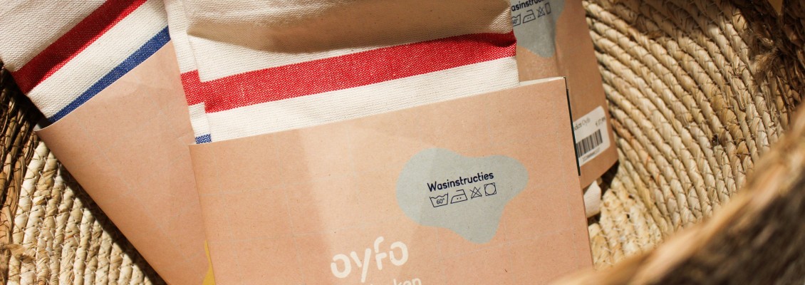 Oyfo theedoek in wikkel